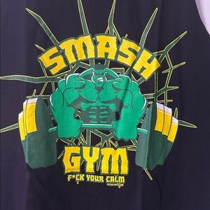 Black Hulk Smash Gym Stringer Tank Top